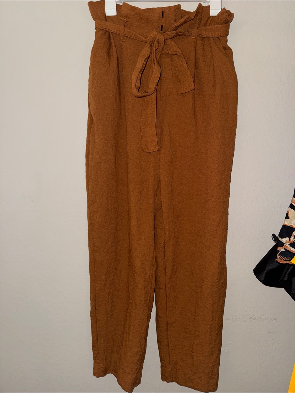 a new day Rust Brown High-Rise Wide-Leg Pants with Self-Tie Belt